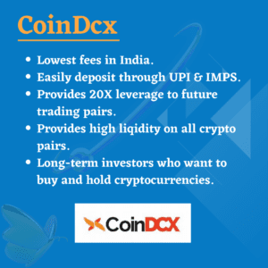 CoinDCX features