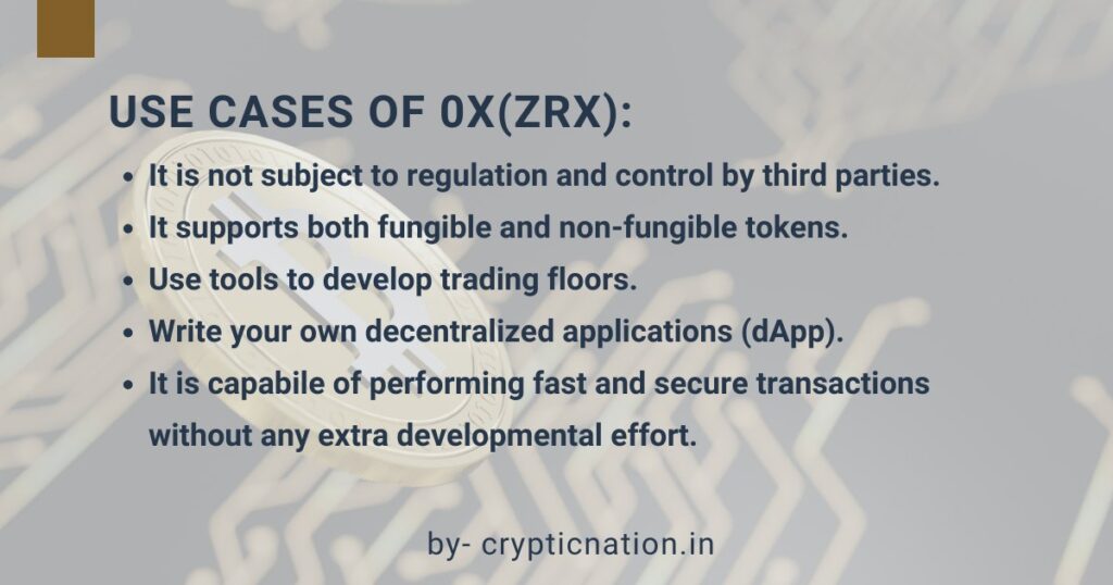 Use case of 0X(ZRX)