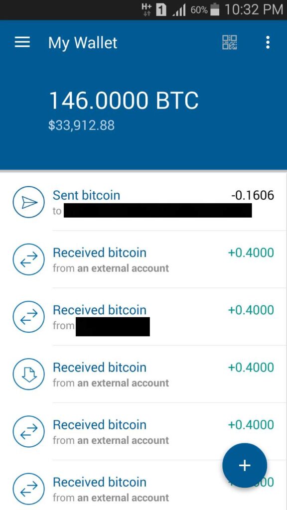 fake bitcoin wallet balance screenshot